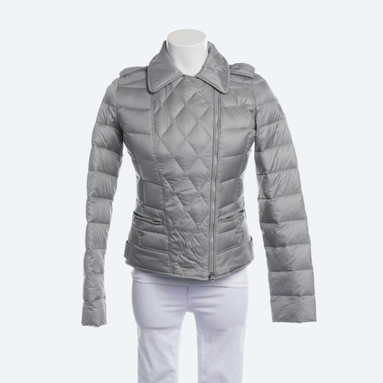 Image 1 of Quilted Jacket XS Silver in color Metallic | Vite EnVogue