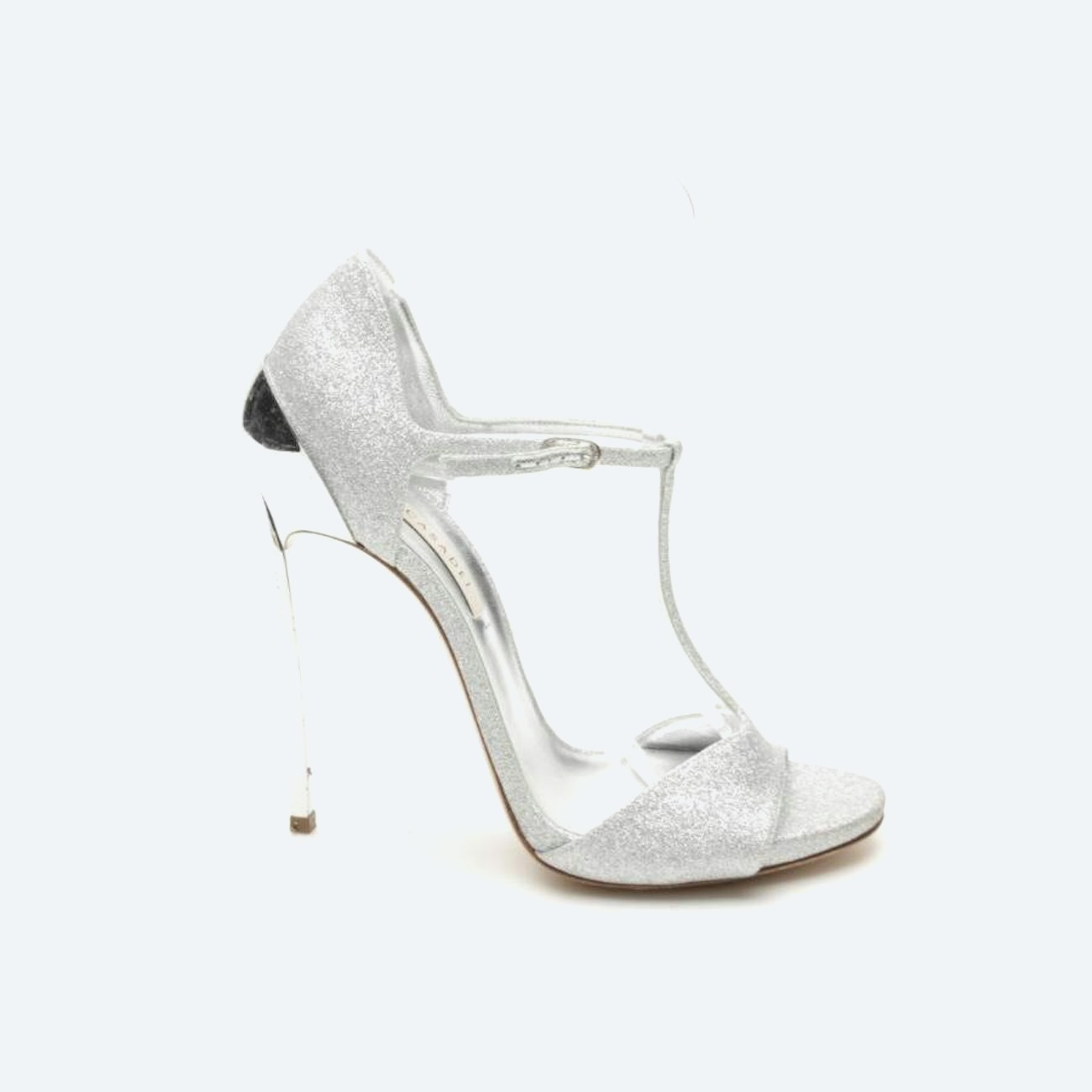 Image 1 of Heeled Sandals EUR38 Silver in color Metallic | Vite EnVogue