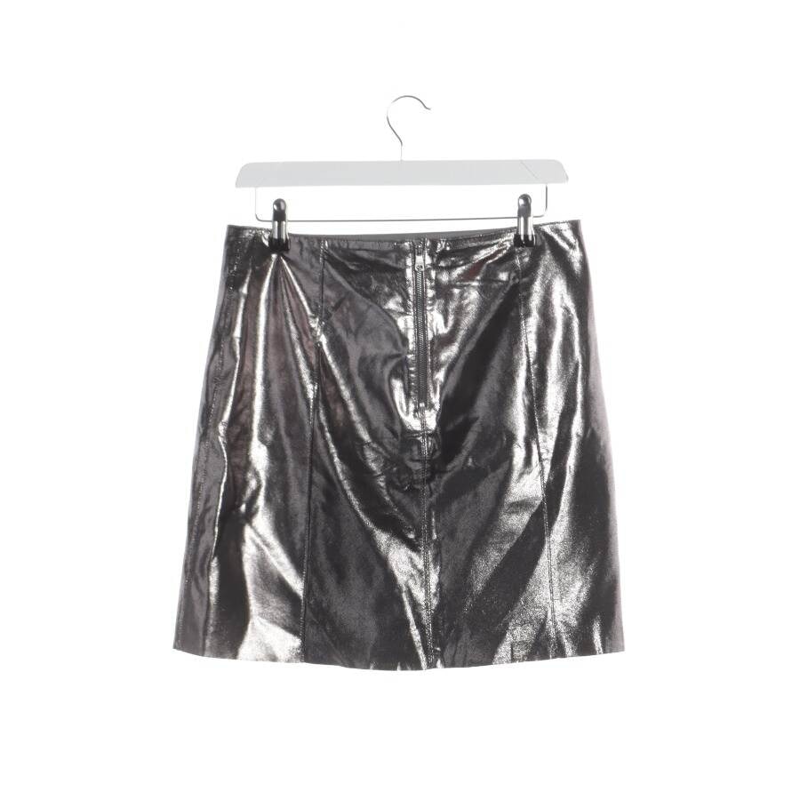 Image 2 of Leather Skirt 36 Silver in color Metallic | Vite EnVogue