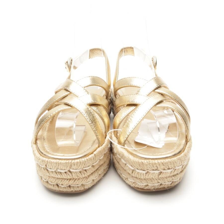 Image 2 of Platform Sandals EUR 36.5 Gold in color Metallic | Vite EnVogue