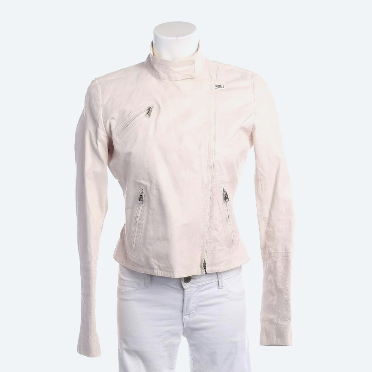 Image 1 of LeatherJacket 36 Beige in color White | Vite EnVogue