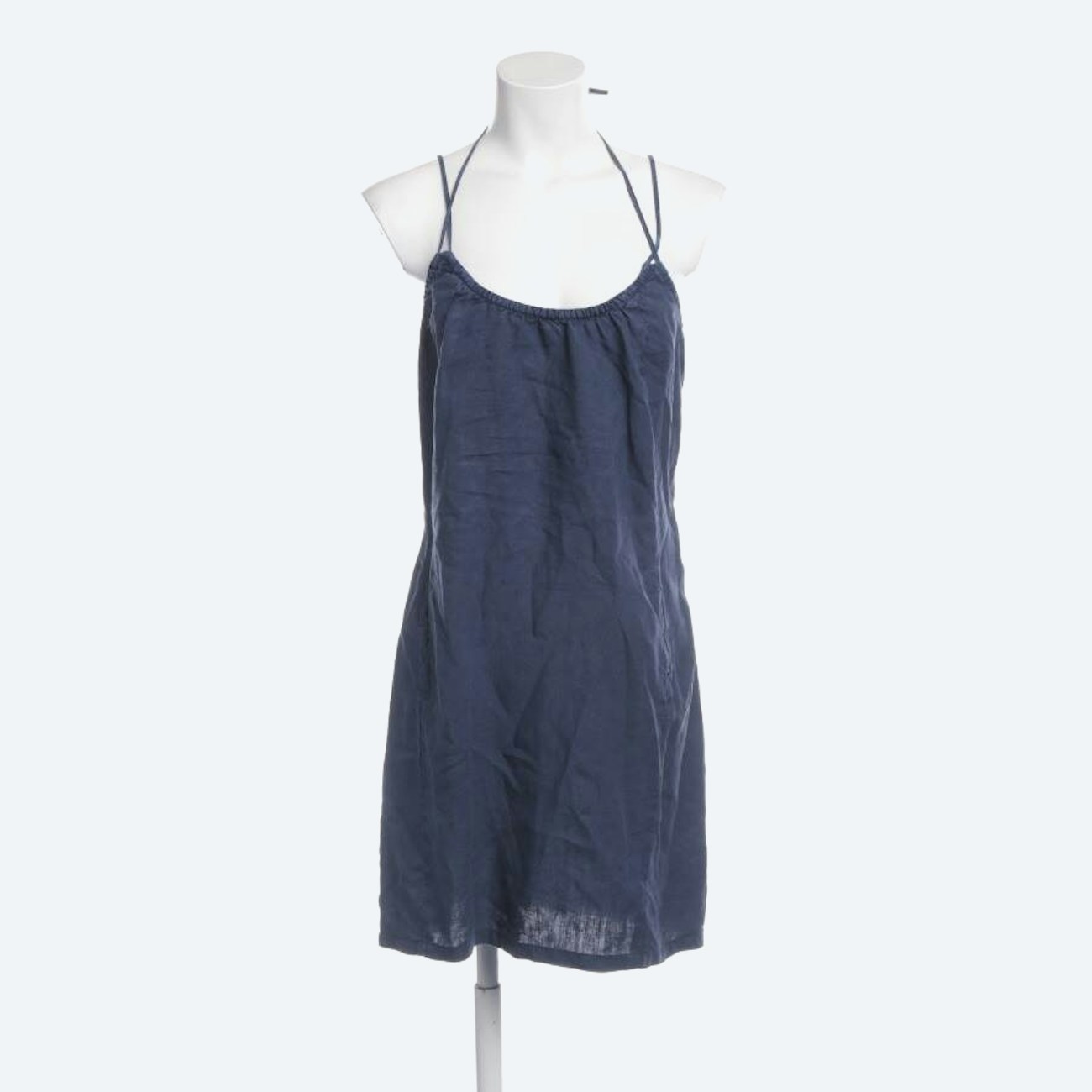 Image 1 of Linen Dress M Navy in color Blue | Vite EnVogue