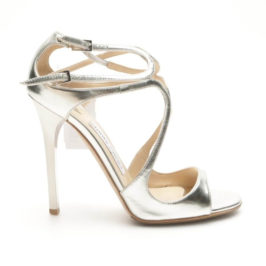 Image 1 of Heeled Sandals EUR 37 Silver in color Metallic | Vite EnVogue