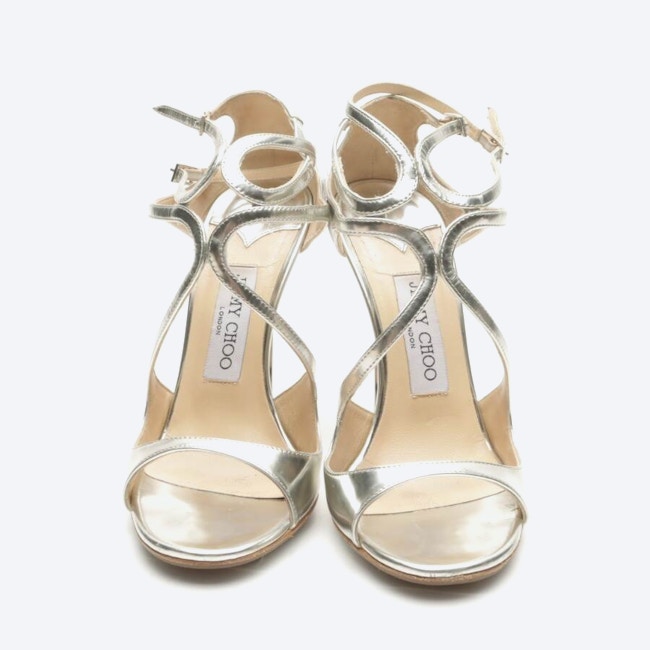 Image 2 of Heeled Sandals EUR 37 Silver in color Metallic | Vite EnVogue