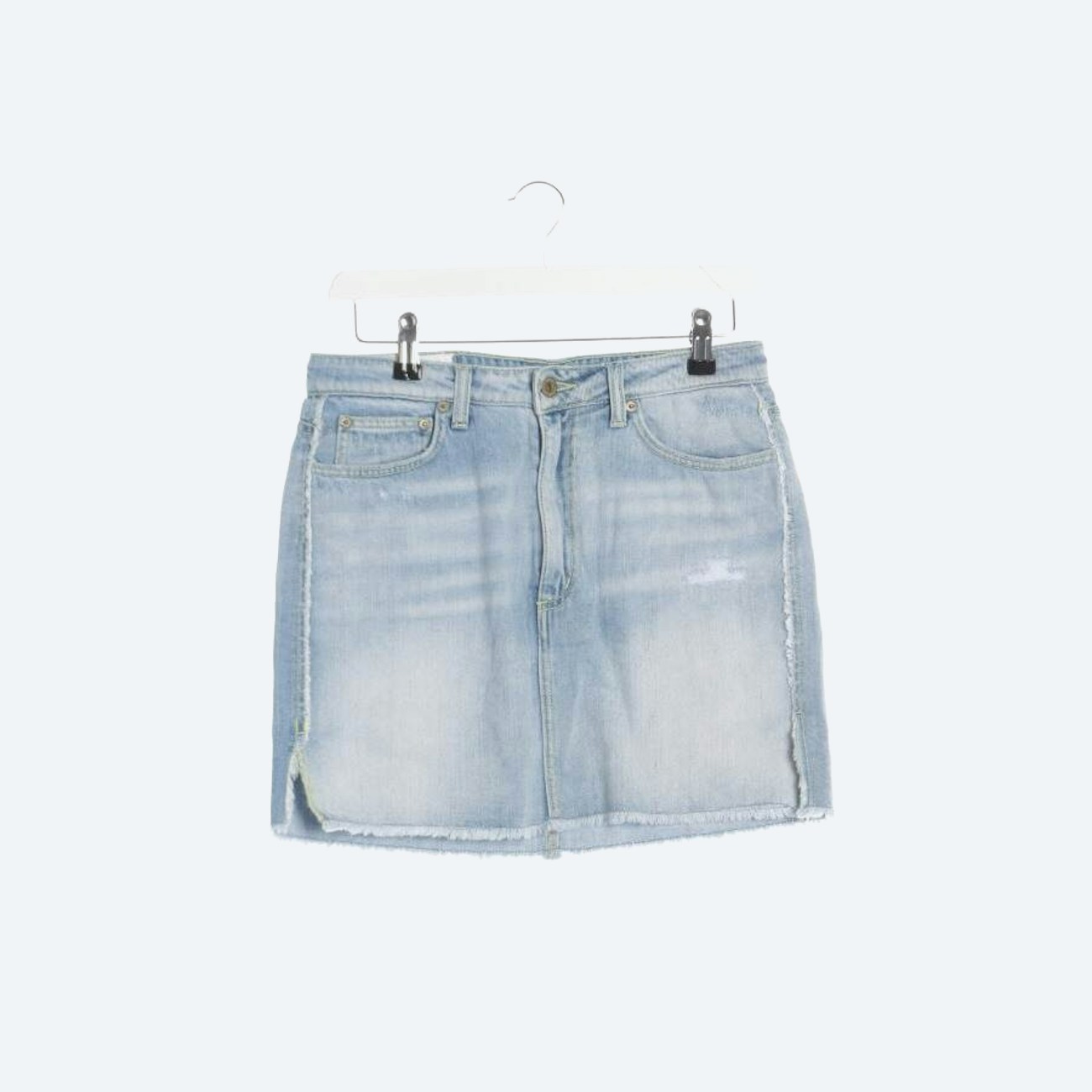 Image 1 of Mini Skirt W28 Light Blue in color Blue | Vite EnVogue