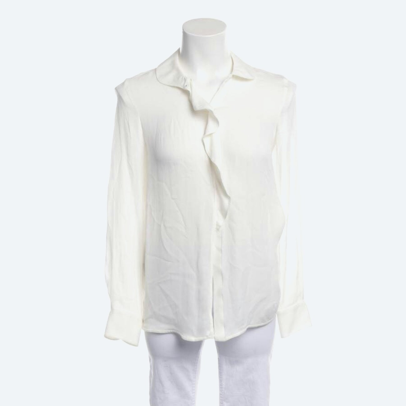 Image 1 of Silk Shirt 32 Cream in color White | Vite EnVogue