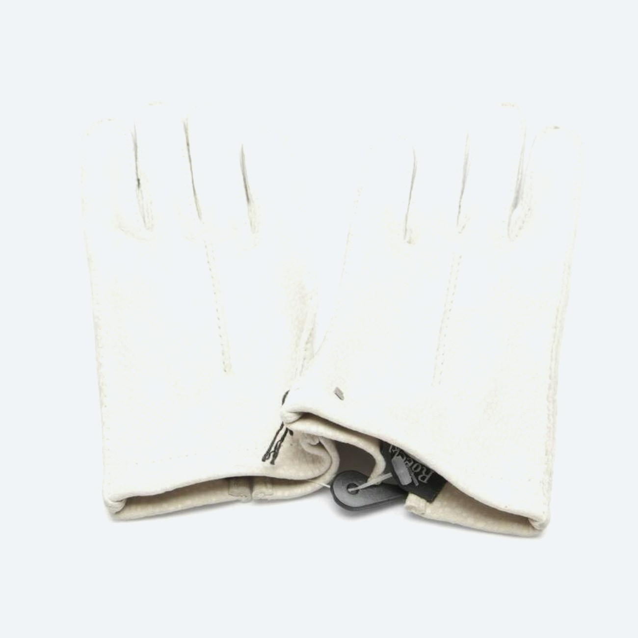 Image 1 of Leather Gloves Beige in color White | Vite EnVogue