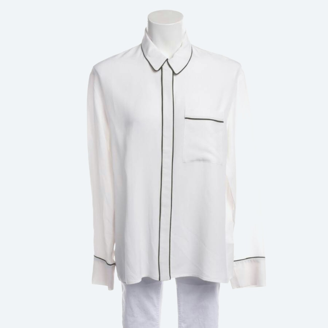 Image 1 of Silk Shirt 40 Cream in color White | Vite EnVogue