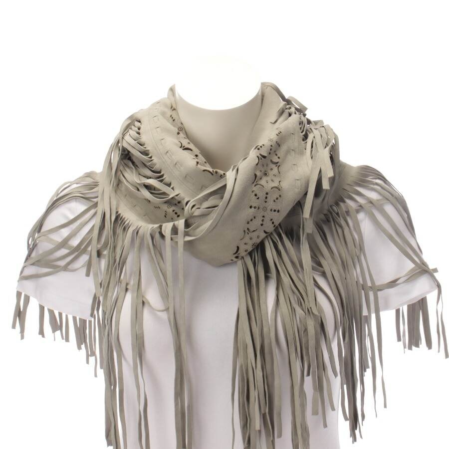 Image 1 of Leather Shawl Light Gray in color Gray | Vite EnVogue