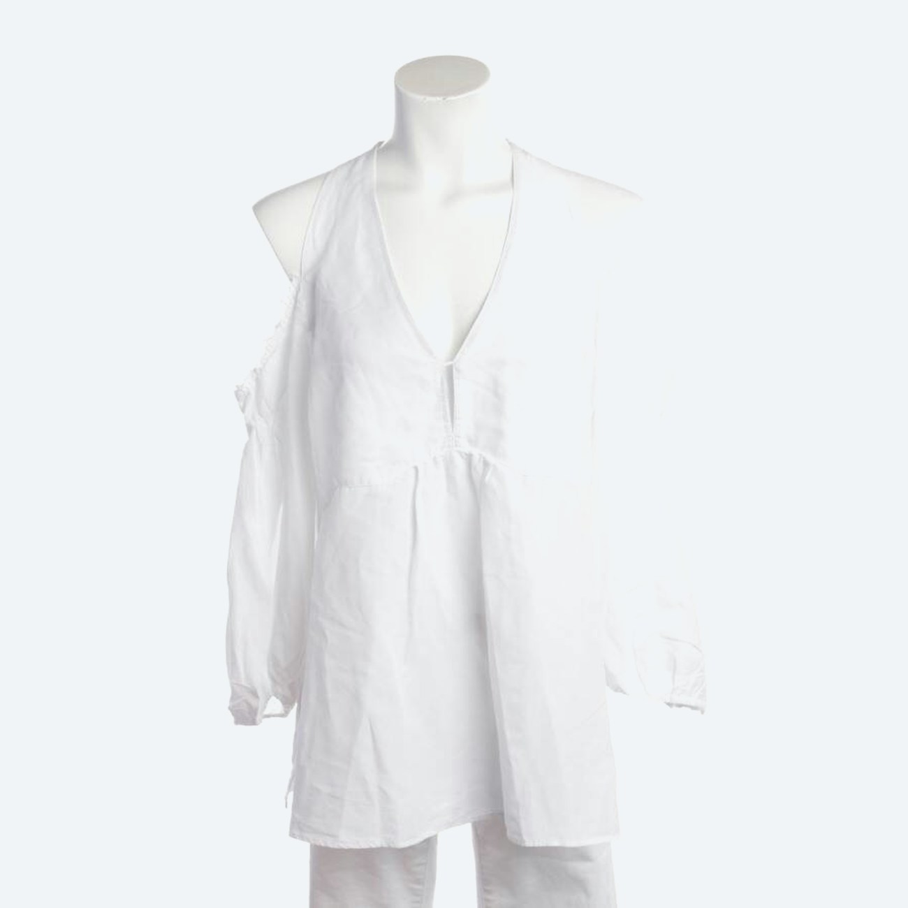 Image 1 of Shirt Blouse L White in color White | Vite EnVogue