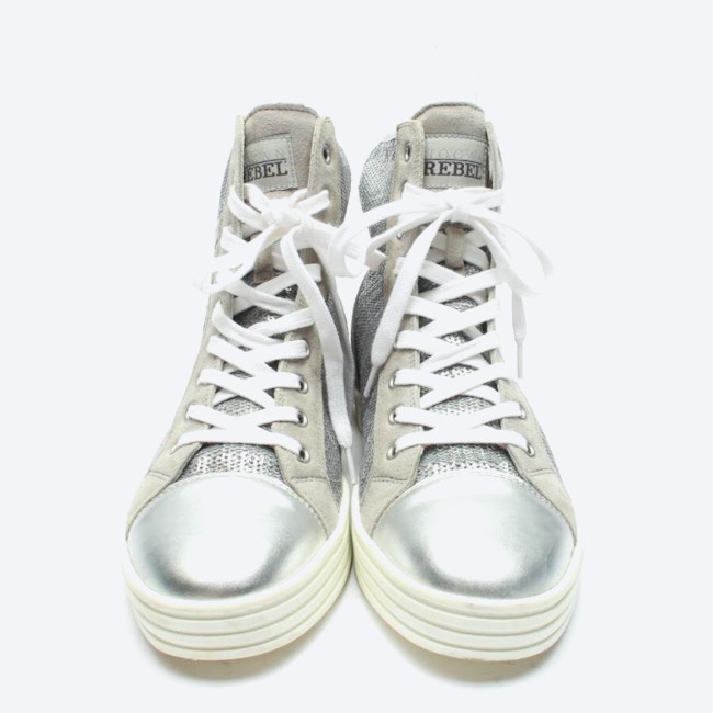 Image 2 of High-Top Sneakers EUR 38.5 Silver in color Metallic | Vite EnVogue