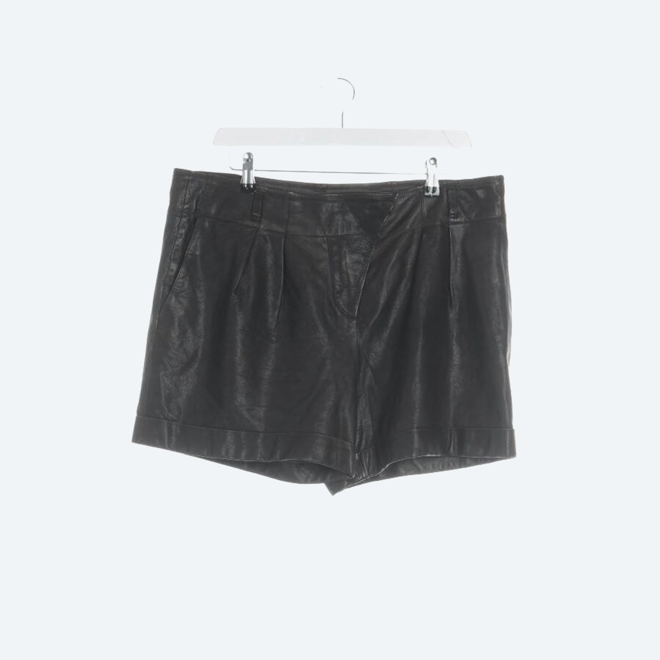 Image 1 of Leather Shorts 40 Dark Brown in color Brown | Vite EnVogue