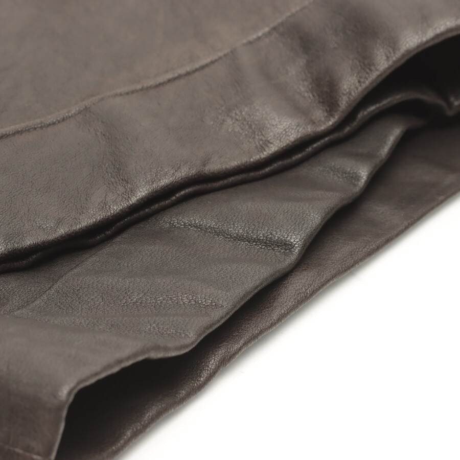 Image 3 of Leather Shorts 40 Dark Brown in color Brown | Vite EnVogue