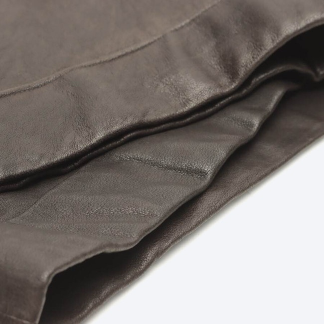 Image 3 of Leather Shorts 40 Dark Brown in color Brown | Vite EnVogue