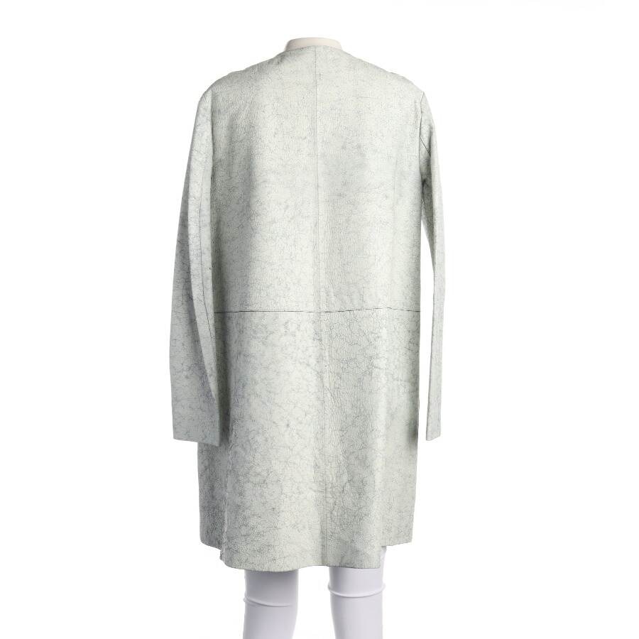 Image 2 of Leather Coat 36 Light Gray in color Gray | Vite EnVogue