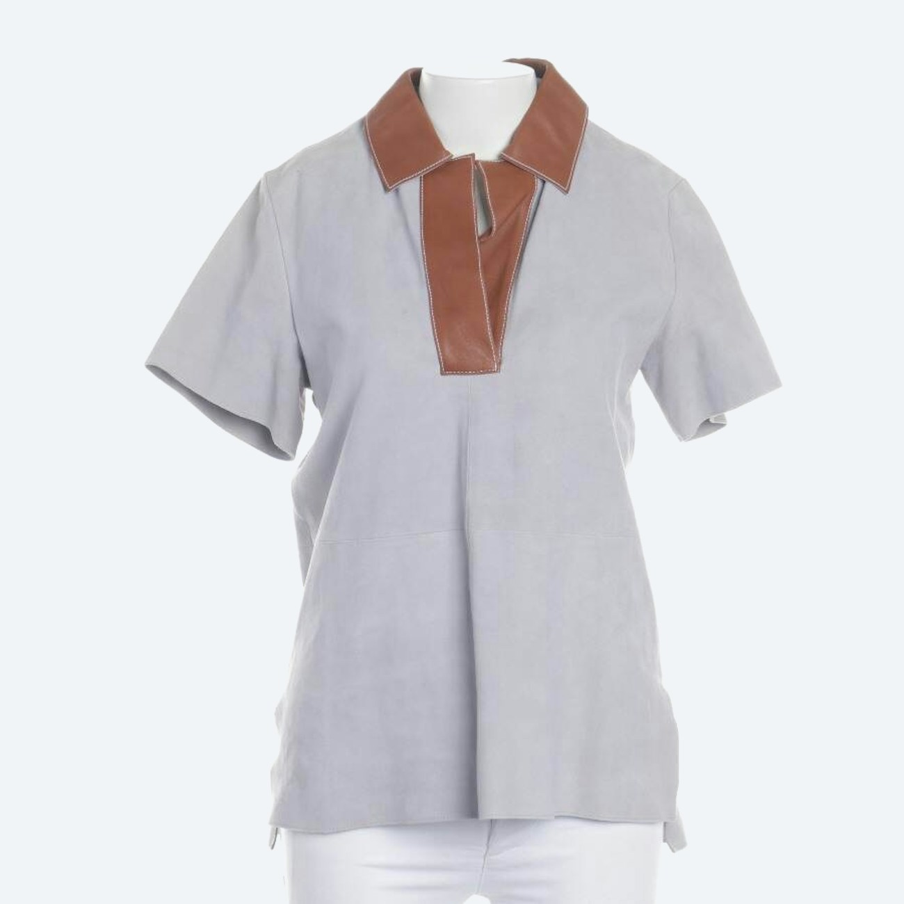 Image 1 of Leather Shirt 36 Light Gray in color Gray | Vite EnVogue