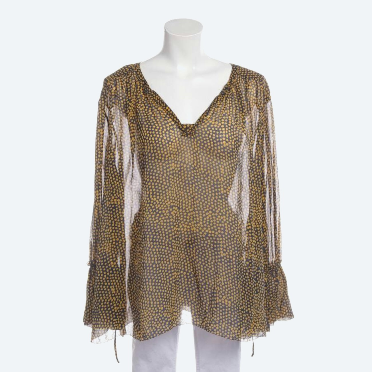 Image 1 of Silk Blouse 42 Yellow in color Yellow | Vite EnVogue