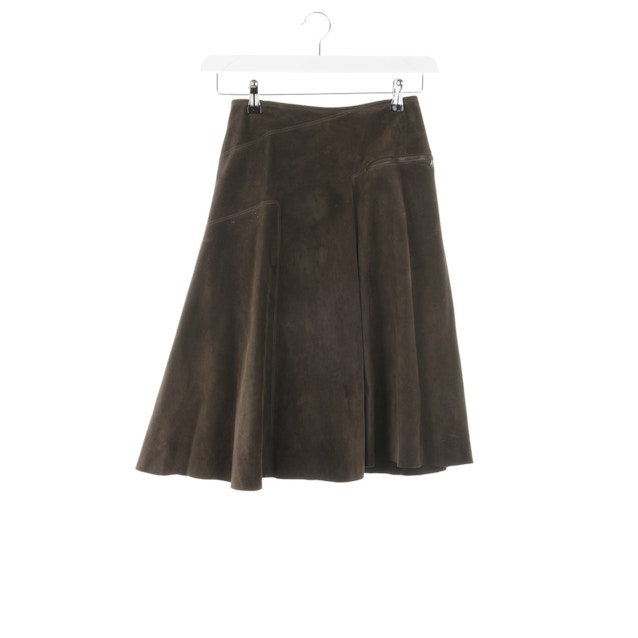 Image 1 of Leather Skirt 34 Olive Green | Vite EnVogue