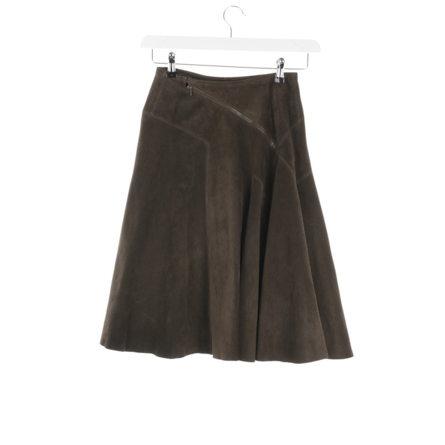 Leather Skirt 34 Olive Green | Vite EnVogue