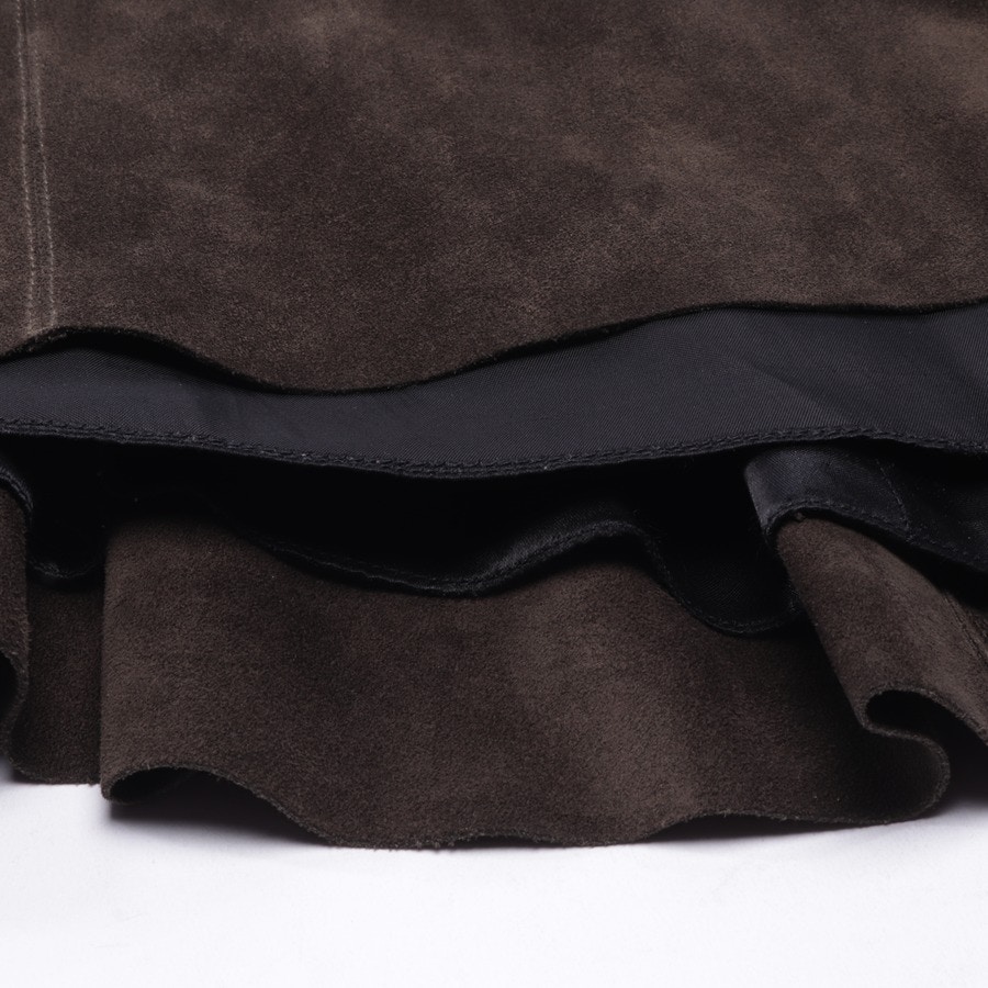 Image 5 of Leather Skirt 34 Olive Green in color Green | Vite EnVogue