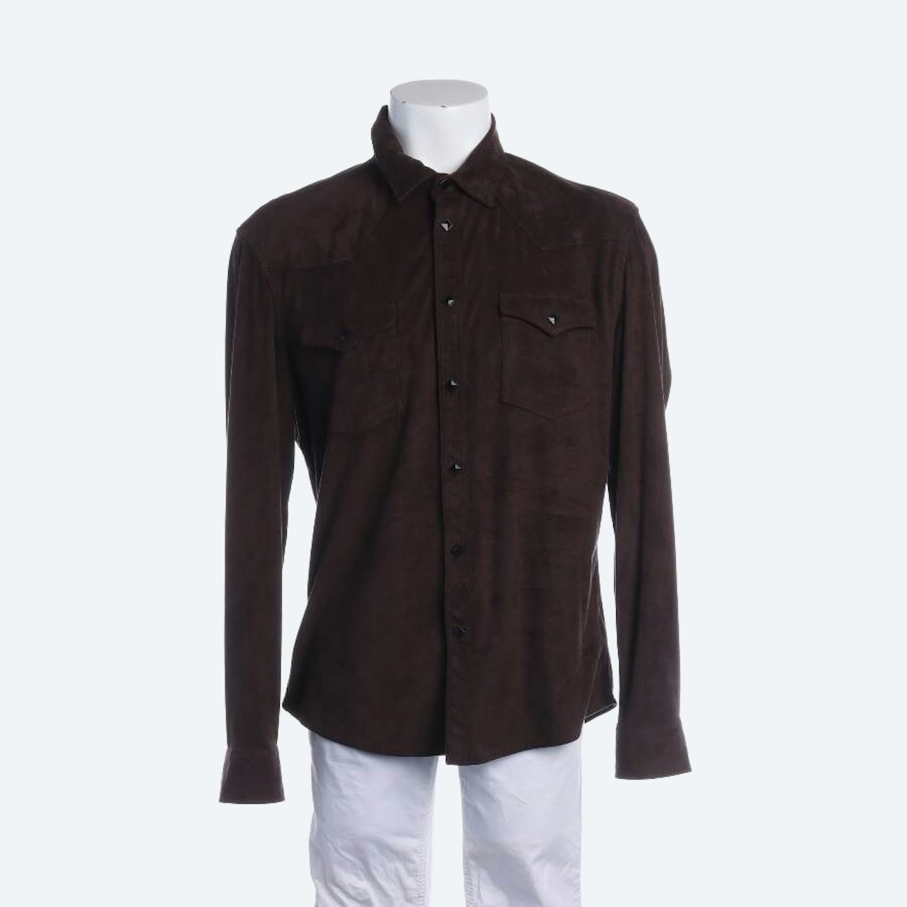 Image 1 of Casual Shirt M Brown in color Brown | Vite EnVogue