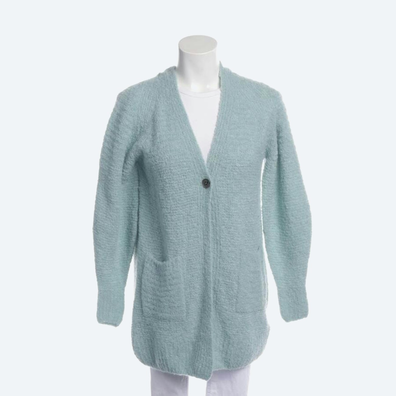 Image 1 of Cardigan 34 Turquoise in color Blue | Vite EnVogue