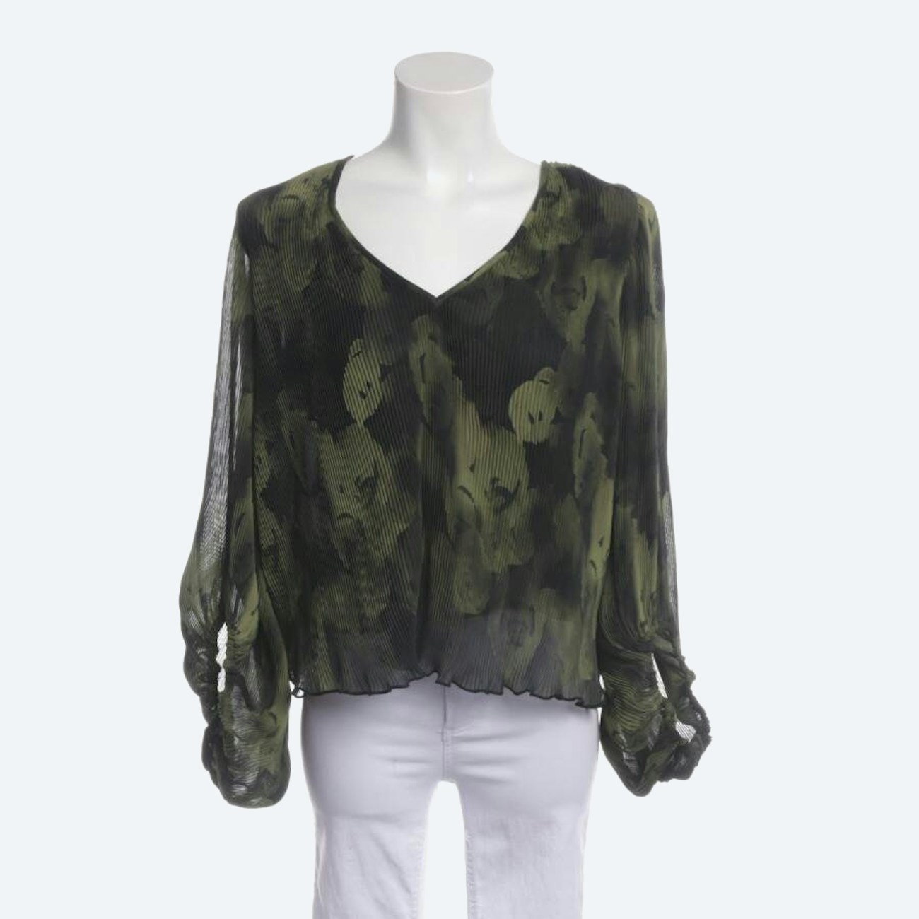 Image 1 of Shirt Blouse 36 Olive Green in color Green | Vite EnVogue