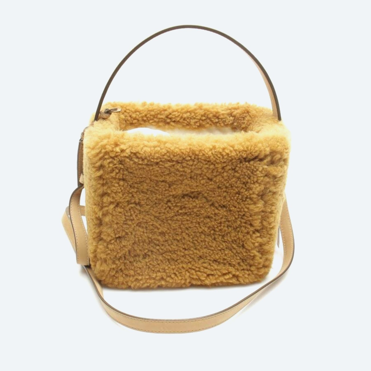 Image 1 of Furry Cube Bag Handbag Light Brown in color Brown | Vite EnVogue