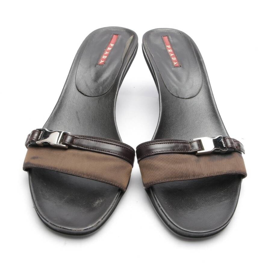 Image 2 of Heeled Sandals EUR 39 Dark Brown in color Brown | Vite EnVogue