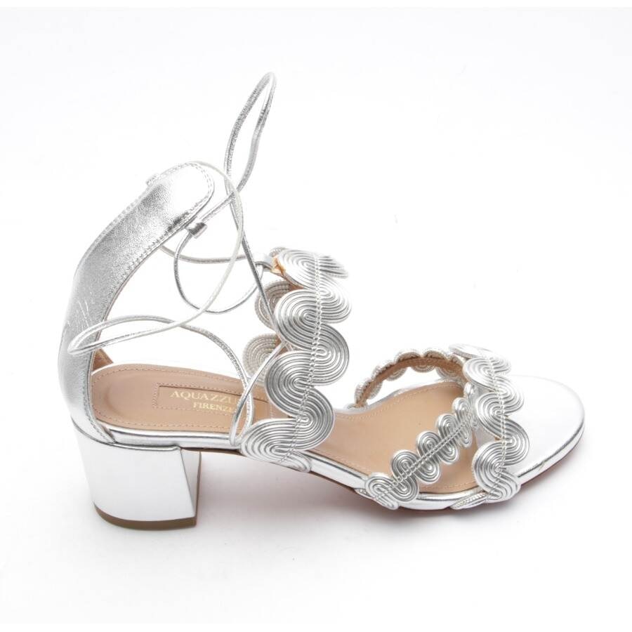 Image 1 of Heeled Sandals EUR 36.5 Silver in color Metallic | Vite EnVogue