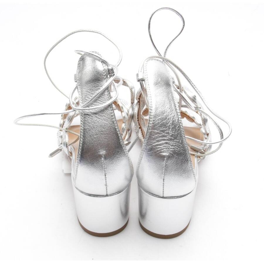Image 3 of Heeled Sandals EUR 36.5 Silver in color Metallic | Vite EnVogue