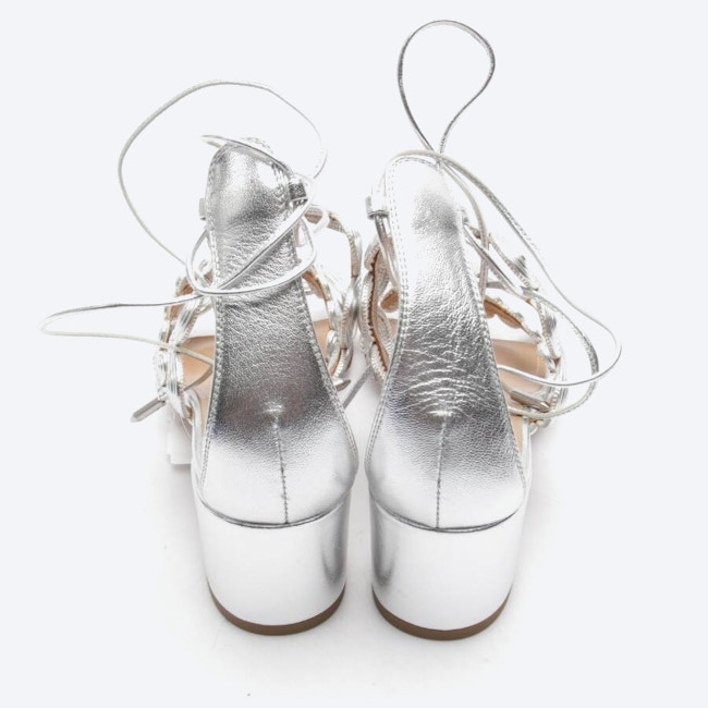 Image 3 of Heeled Sandals EUR 36.5 Silver in color Metallic | Vite EnVogue