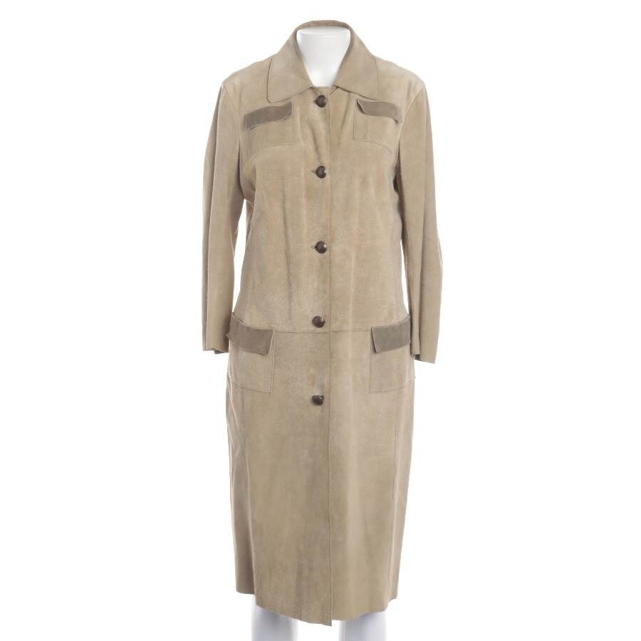 Image 1 of Leather Coat 36 Cream in color White | Vite EnVogue