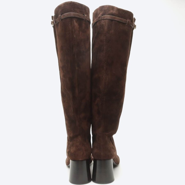 Image 3 of Boots EUR 40 Dark Brown in color Brown | Vite EnVogue