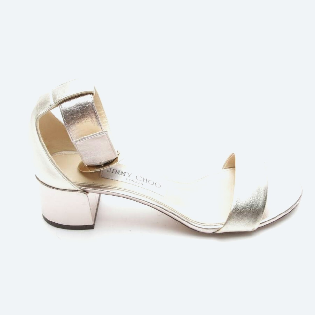 Image 1 of Heeled Sandals EUR 36 Gold in color Metallic | Vite EnVogue
