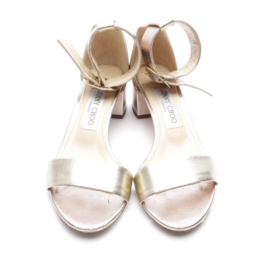 Image 2 of Heeled Sandals EUR 36 Gold in color Metallic | Vite EnVogue