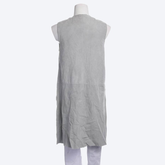 Image 2 of Leather Vest 36 Light Gray in color Gray | Vite EnVogue