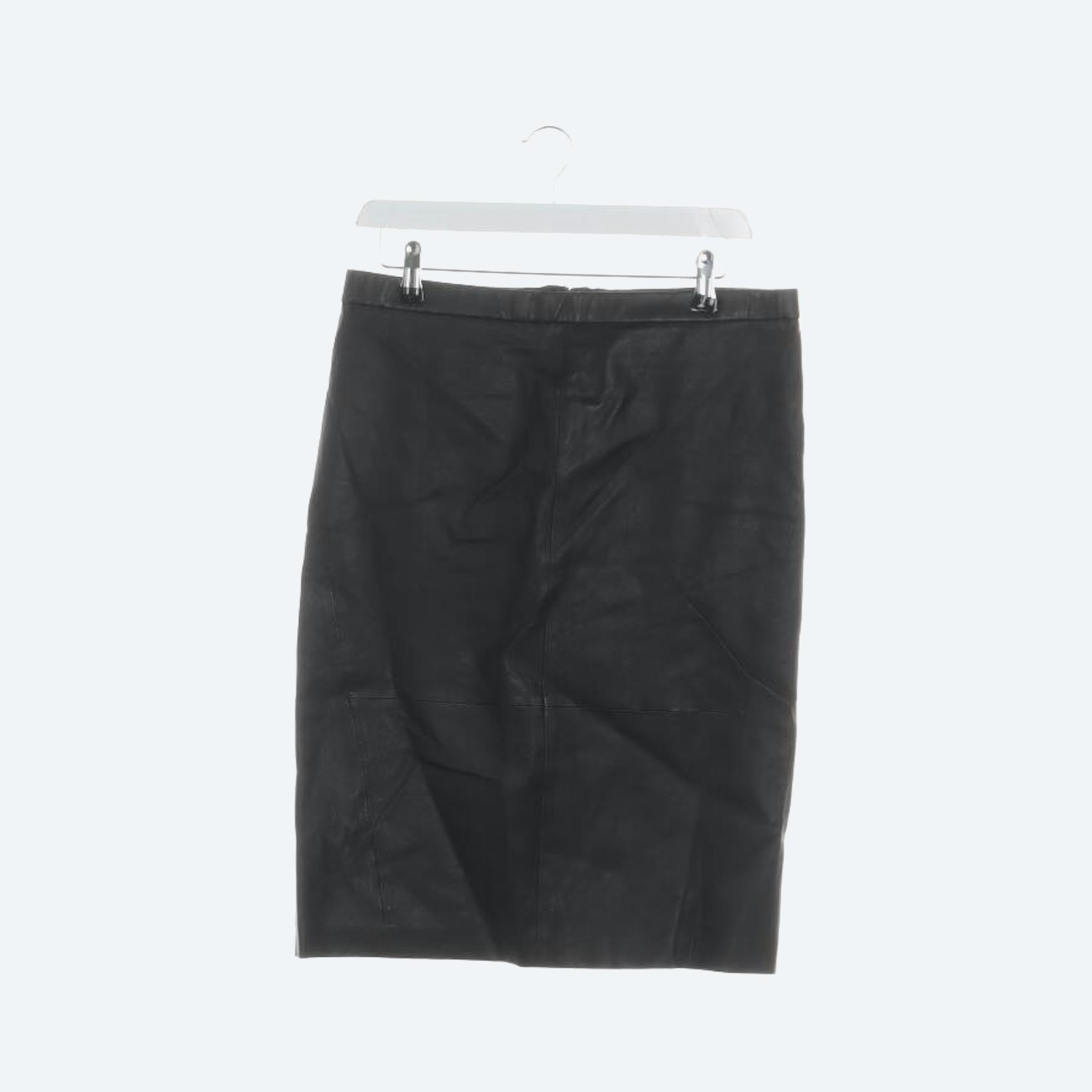 Image 1 of Leather Skirt 42 Black in color Black | Vite EnVogue