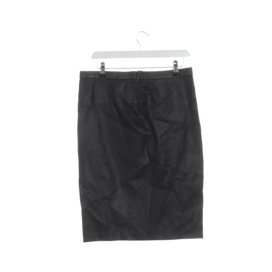 Image 2 of Leather Skirt 42 Black in color Black | Vite EnVogue