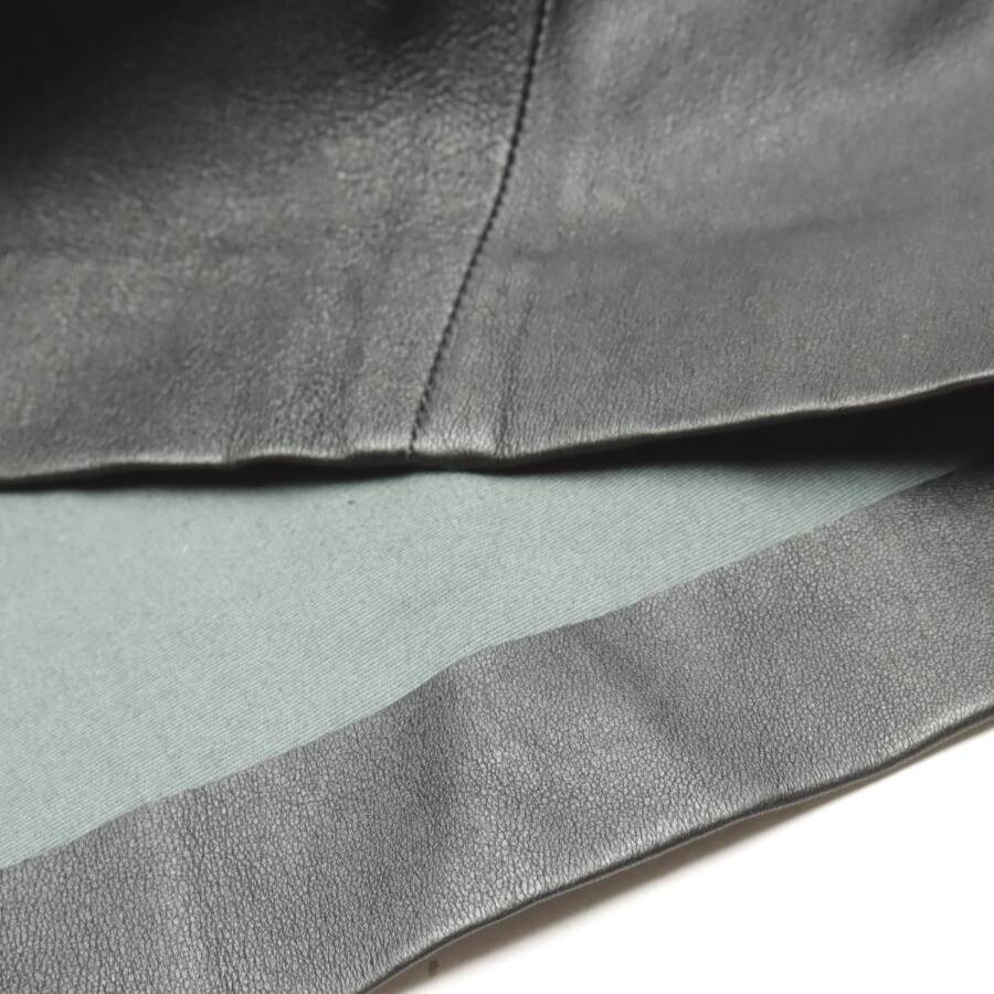 Image 3 of Leather Skirt 42 Black in color Black | Vite EnVogue