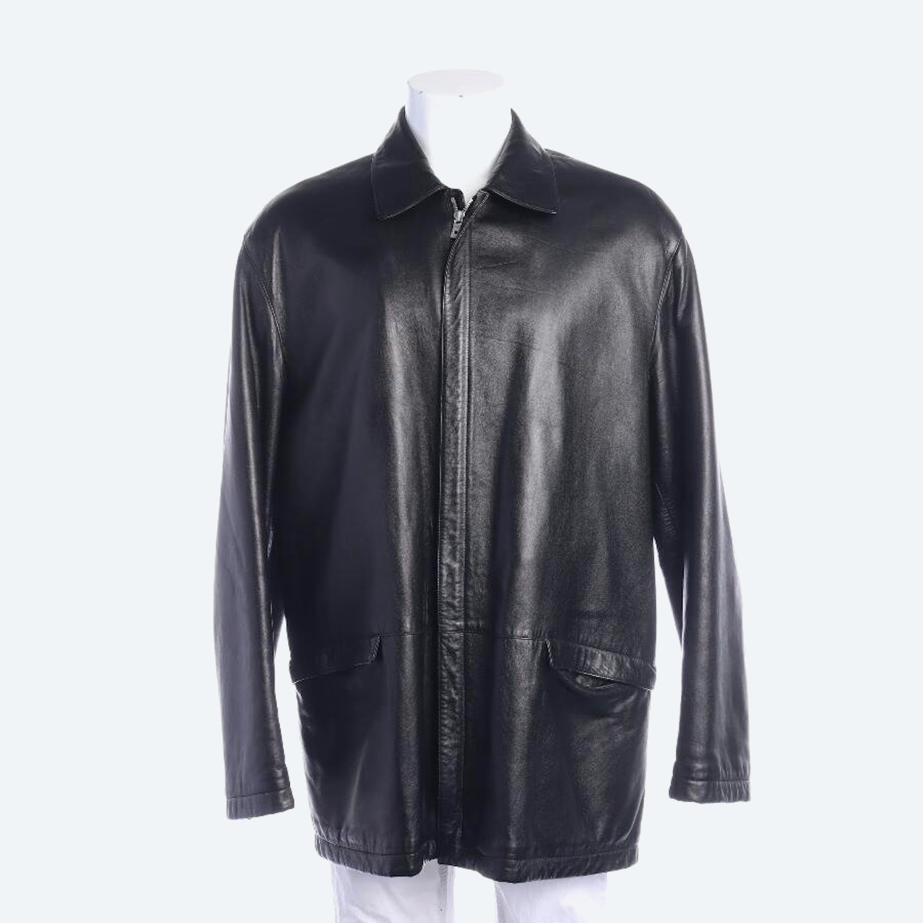 Image 1 of Leather Jacket 52 Black in color Black | Vite EnVogue