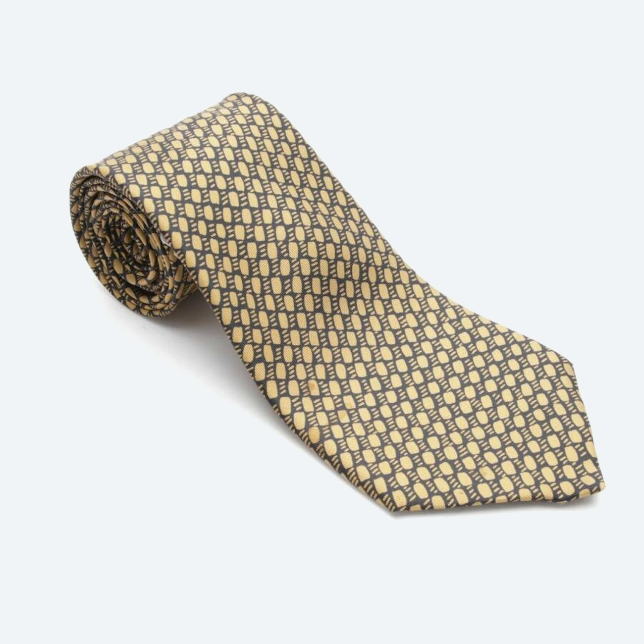 Image 1 of Silk Tie Mustard Yellow in color Yellow | Vite EnVogue