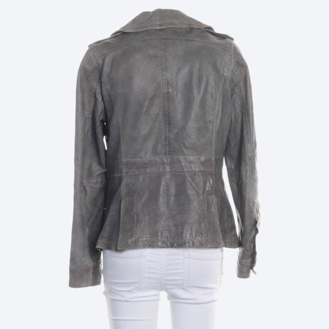 Image 2 of Leather Jacket 38 Gray in color Gray | Vite EnVogue