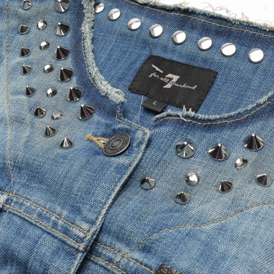 Image 3 of Jeans Jacket L Light Blue in color Blue | Vite EnVogue
