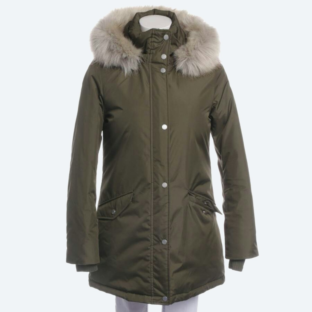 Image 1 of Winter Coat XS Olive Green in color Green | Vite EnVogue