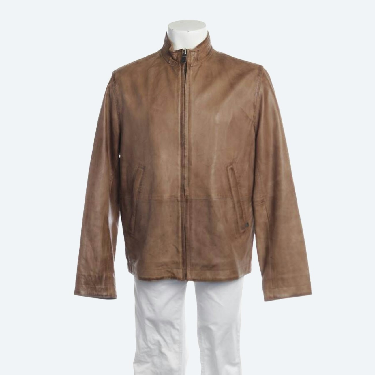 Image 1 of Leather Jacket 50 Brown in color Brown | Vite EnVogue