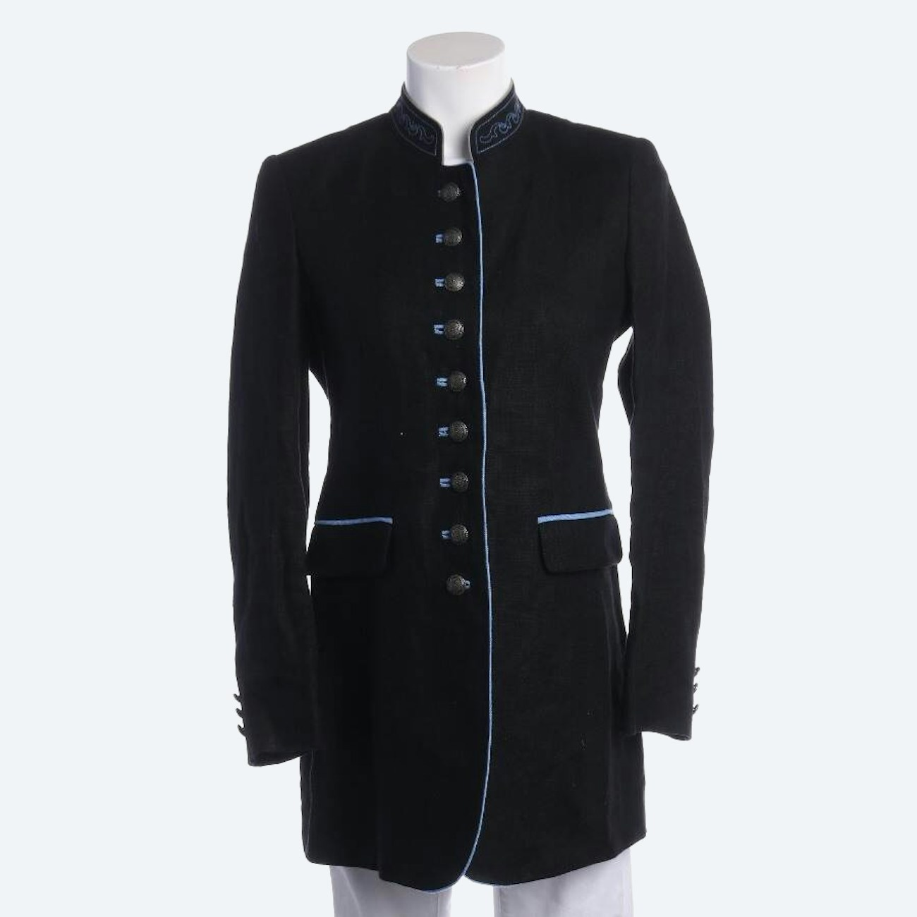 Image 1 of Linen Jacket 34 Black in color Black | Vite EnVogue