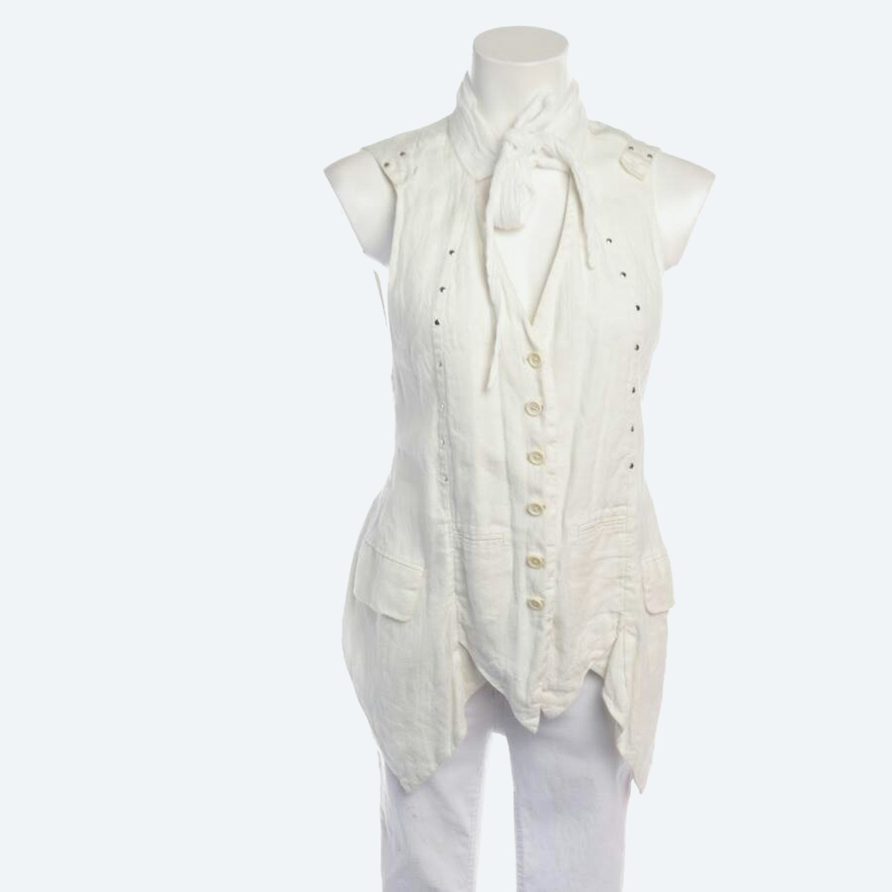 Image 1 of Vest 34 Cream in color White | Vite EnVogue