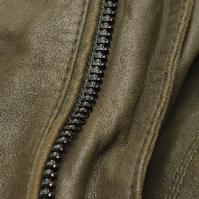 Image 4 of Leather Jacket 48 Olive Green in color Green | Vite EnVogue