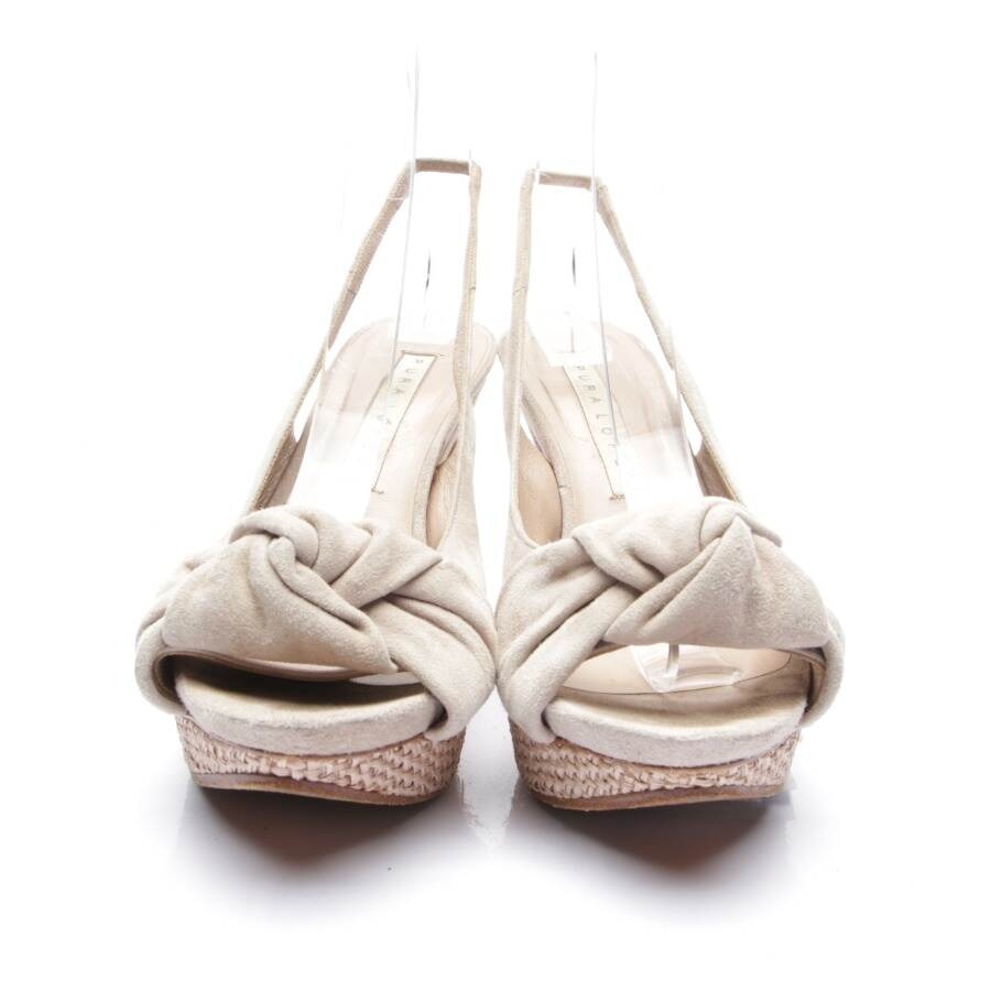 Image 2 of Heeled Sandals EUR38 Beige in color White | Vite EnVogue